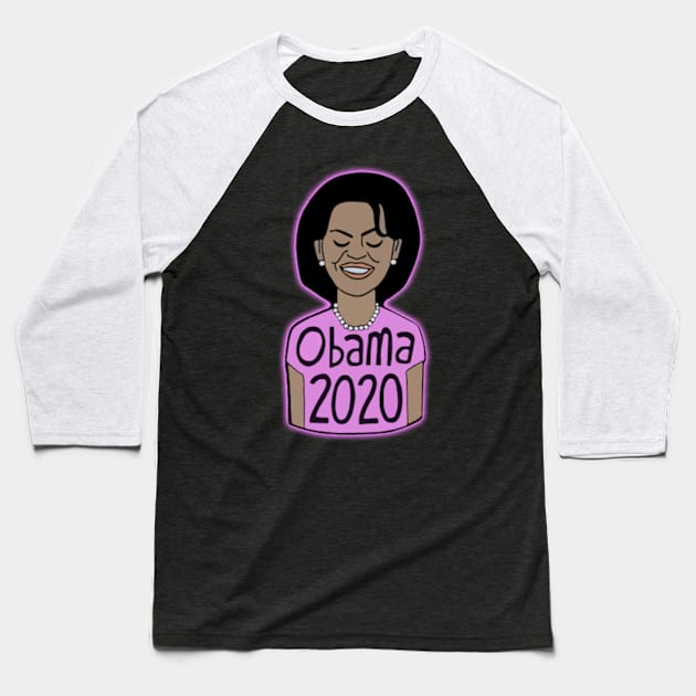 Michelle Obama 2020 Baseball T-Shirt by BrandyRay